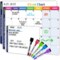 QUOKKA Magnetic Chore Chart for Adults and Multiple Kids - Routine Chart Board for Family Calendar | Weekly Tasks | Montly Planner | Daily Notes | - Behavior Reward Dry Erase Schedule | Family Calendar